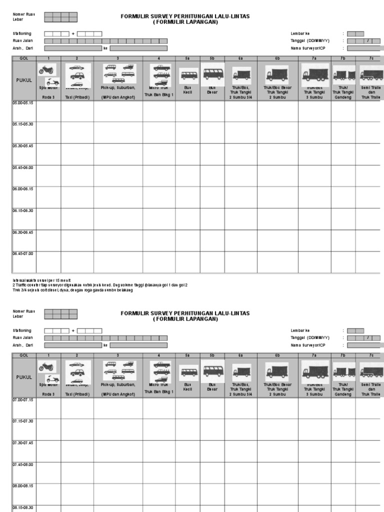 Form Survey Traffic Counting.xls