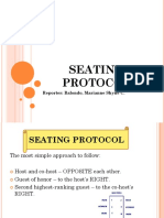 Seating Protocol: Reporter: Balondo, Marianne Shyne C