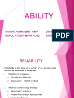 Reliability & Validity