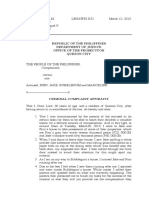 Sample Complaint Affidavit With Captions PDF