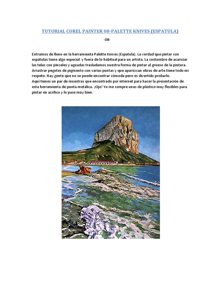 Tutorial Corel Painter Palette Knives Espatula 08 PDF | PDF | Color ...