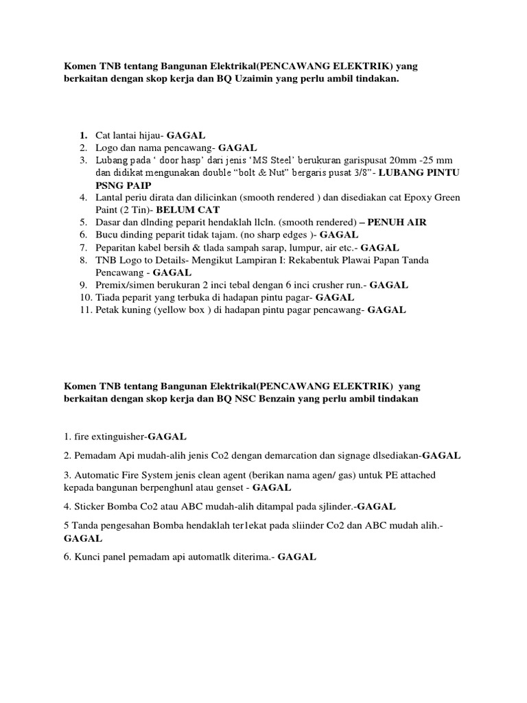 Komen Tnb Yang Berkaitan Dengan Skop Dan Bq Uzaimin Pdf