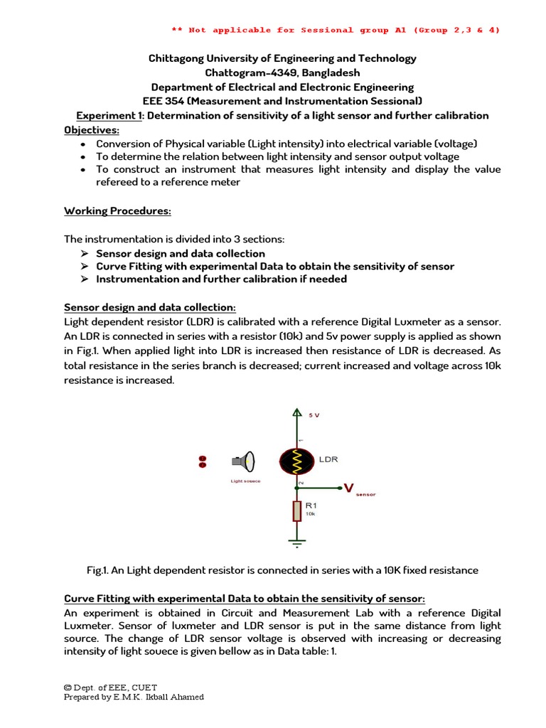Experiment 1 PDF Analog To Digital Converter Sensor