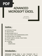 Advanced Microsoft Excel: Mel Montes HRS Supervisor