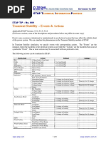 Transient Stability Events and Actions