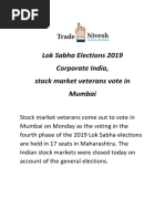 Lok Sabha Elections 2019 | Trade Nivesh