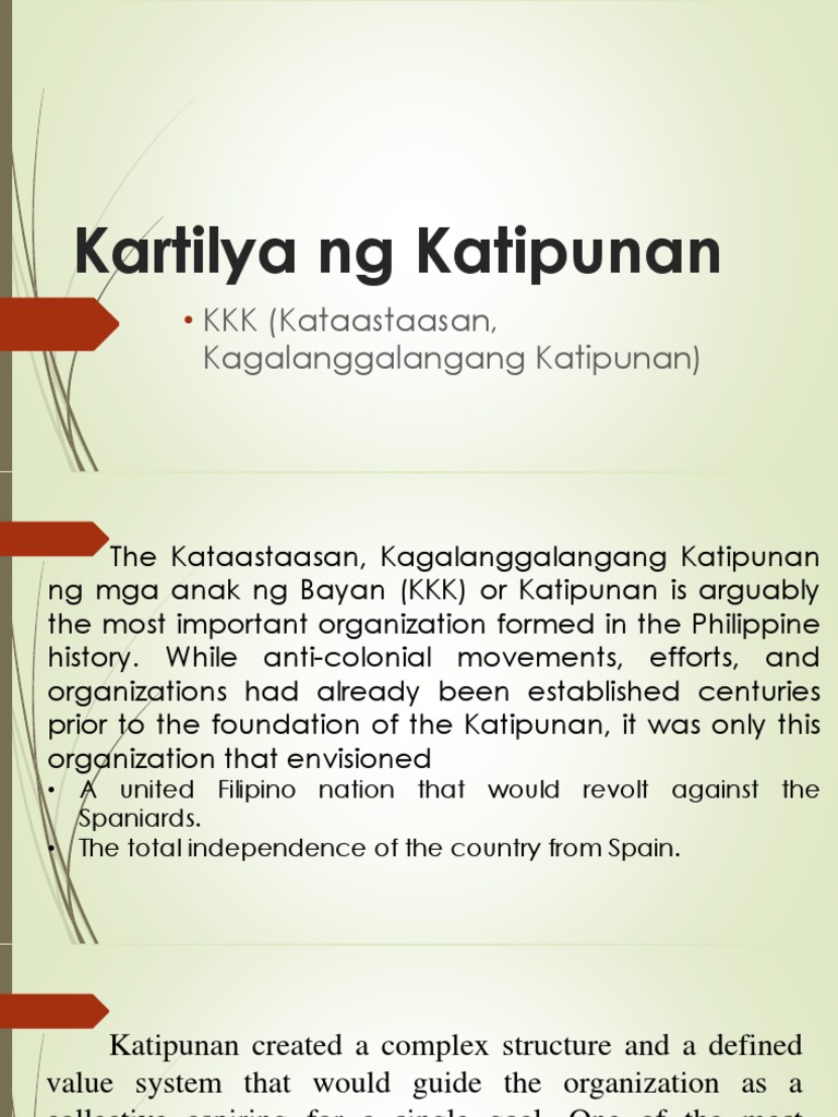 Kartilya Ng Katipunan Philippines