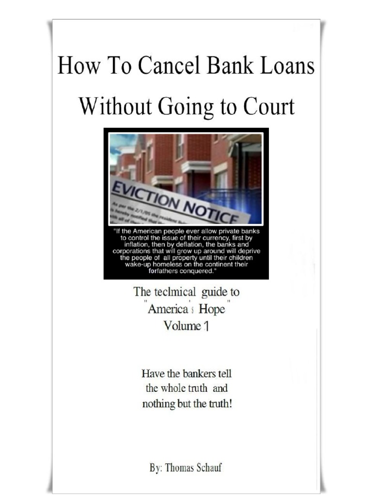 How To Cancel Bank Loans Without Going To Court Vol. 1 PDF Trust