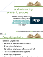 Citing and Referencing Academic Sources