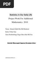 Statistics in Our Daily Life Project Work For Additional Mathematics 2010