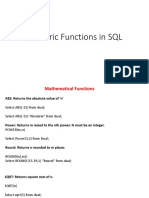 Numeric Functions in SQL