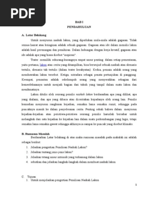Menyusun Naskah Lakon