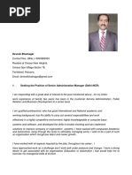 Resume Devesh Bhatnagar Manager Admin Nov-2018