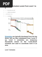 Scheduling, Levels & L4 Schedule | PDF | Project Management | Business