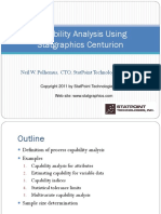 Capability Analysis Using Statgraphics Centurion: Neil W. Polhemus, Cto, Statpoint Technologies, Inc