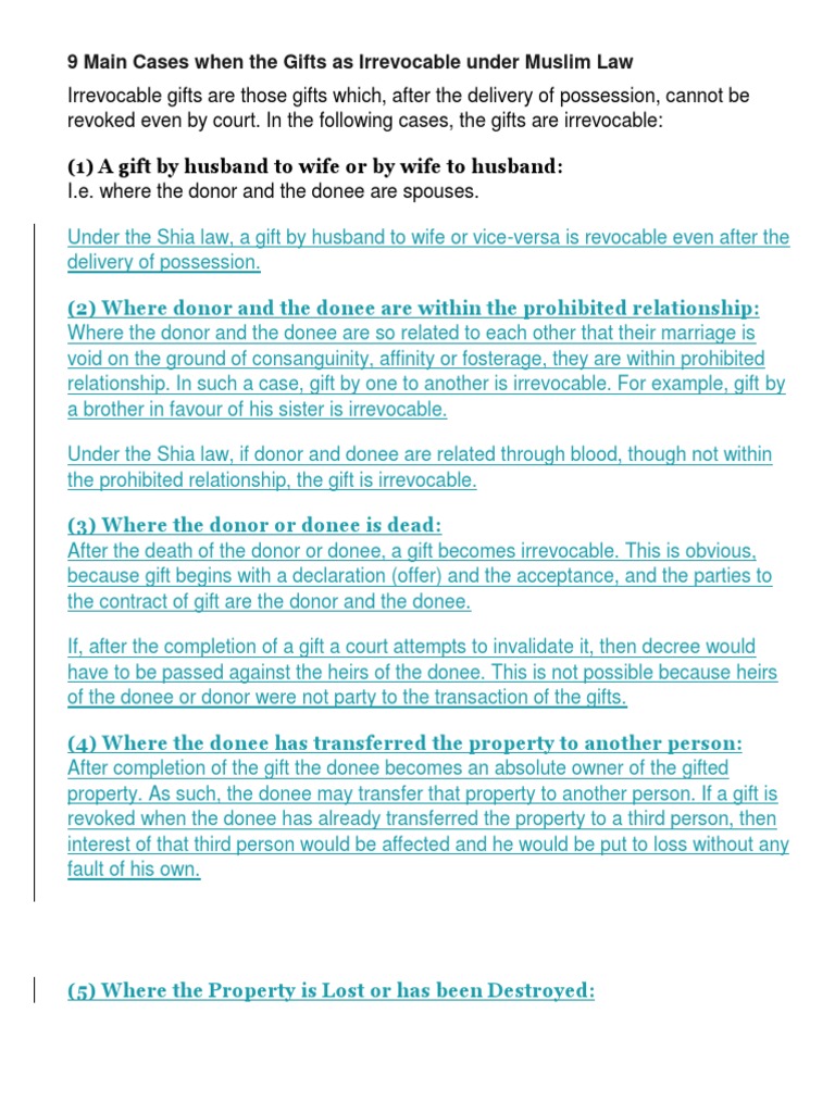 gift by wife to husband