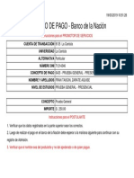 FORMATO DE PAGO - Banco de La Nación: Instrucciones para El PROMOTOR DE SERVICIOS