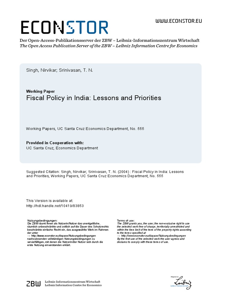 Fiscal Policy in India | PDF | Government Budget Balance | Crowding Out ...