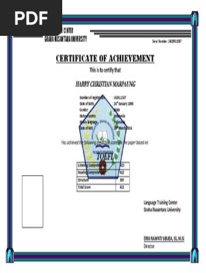 Certificate of Achievement