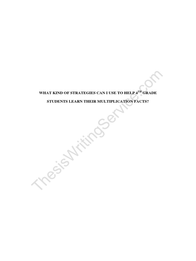 Strategies for 4th Grade Multiplication Mastery | PDF | Teaching Method ...