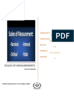 Levels of Measurement