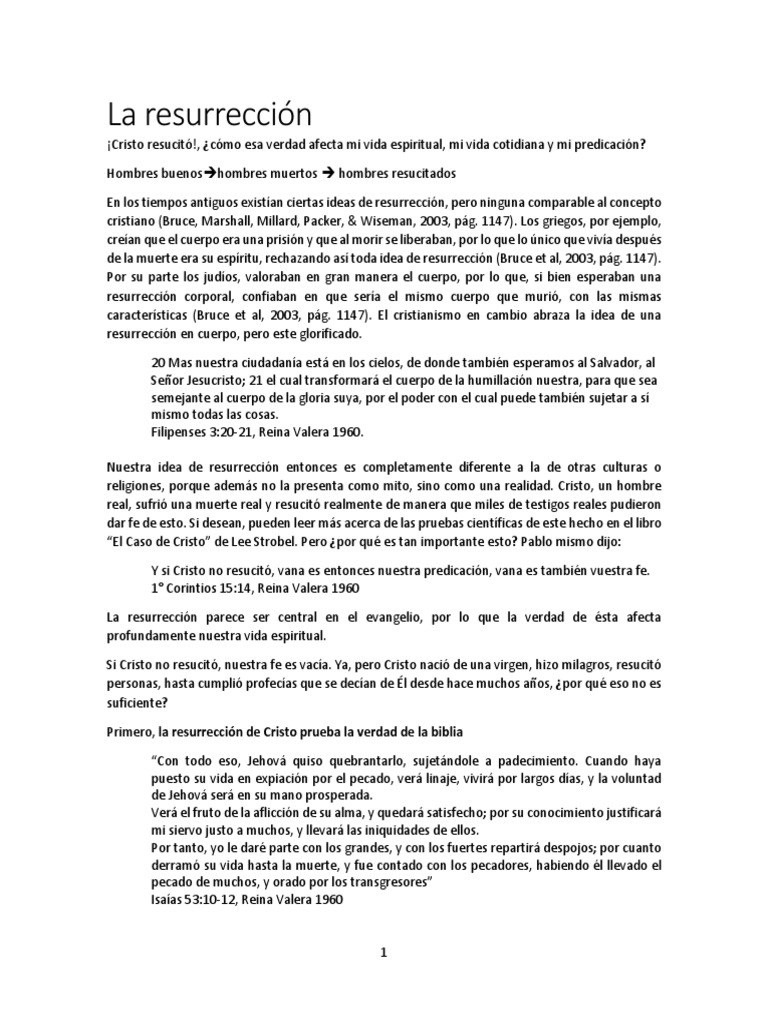 Impacto de la Resurrección de Jesús | PDF | La resurrección de Jesús ...