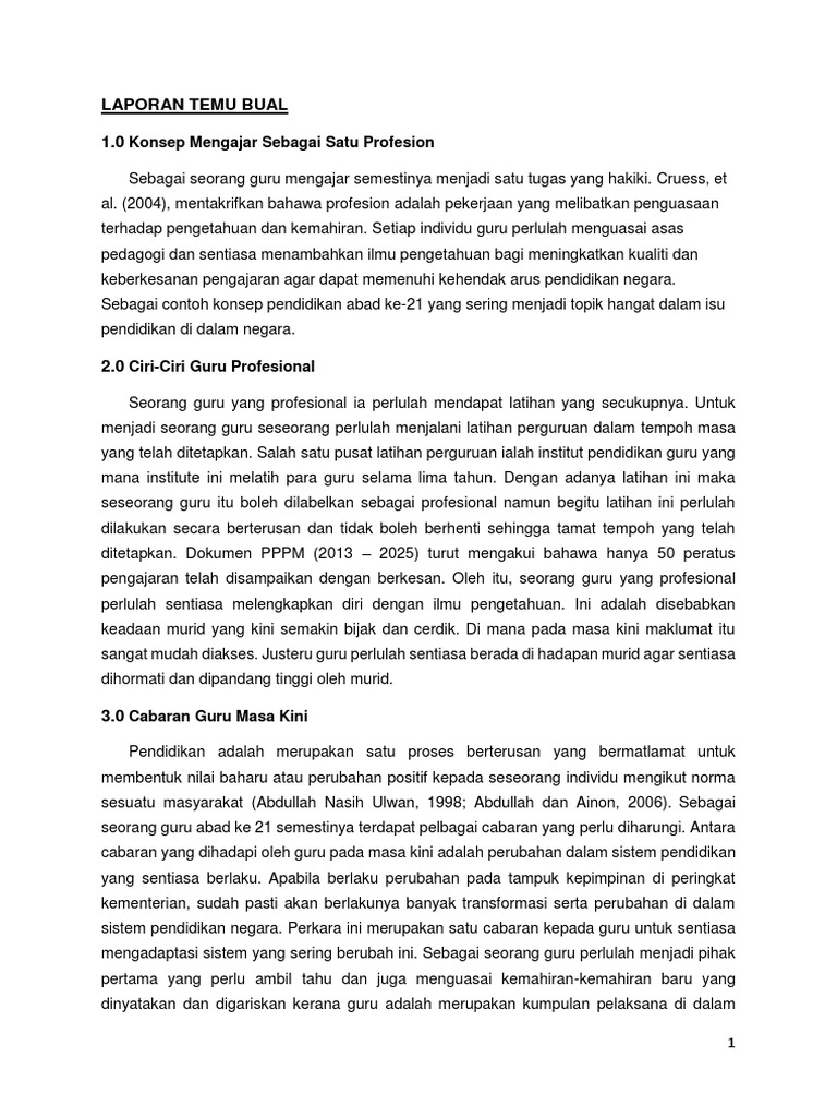 Laporan Temu Bual Docx