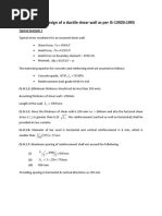 Structural Design of A Ductile Shear Wall As Per Is