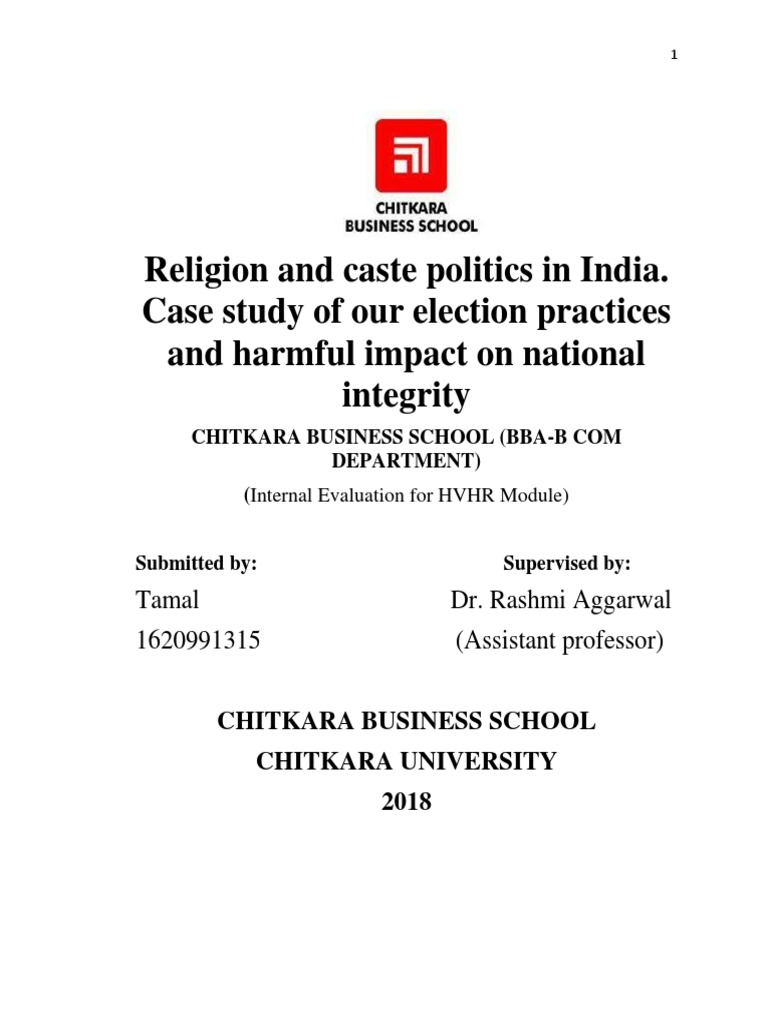 Religion and Caste Politics in India (Tamal) | PDF | Religion And Belief