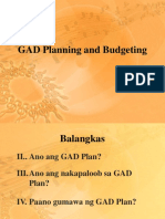 GAD Planning and Budgeting For Training of Set 7 MLs