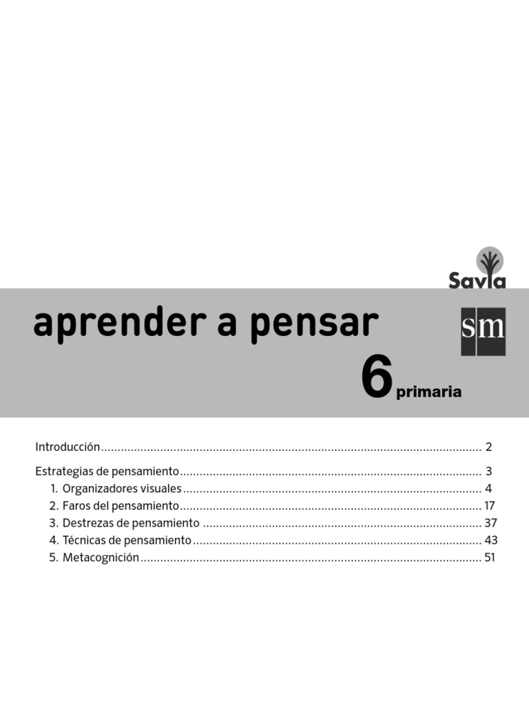 Aprender A Pensar Pdf Pdf Concepto Aprendizaje