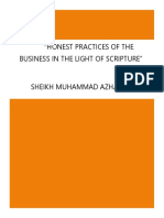 Honest Practices of The Business in The Light of Scripture