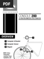 Bell Console 200 Cycling Computer Manual