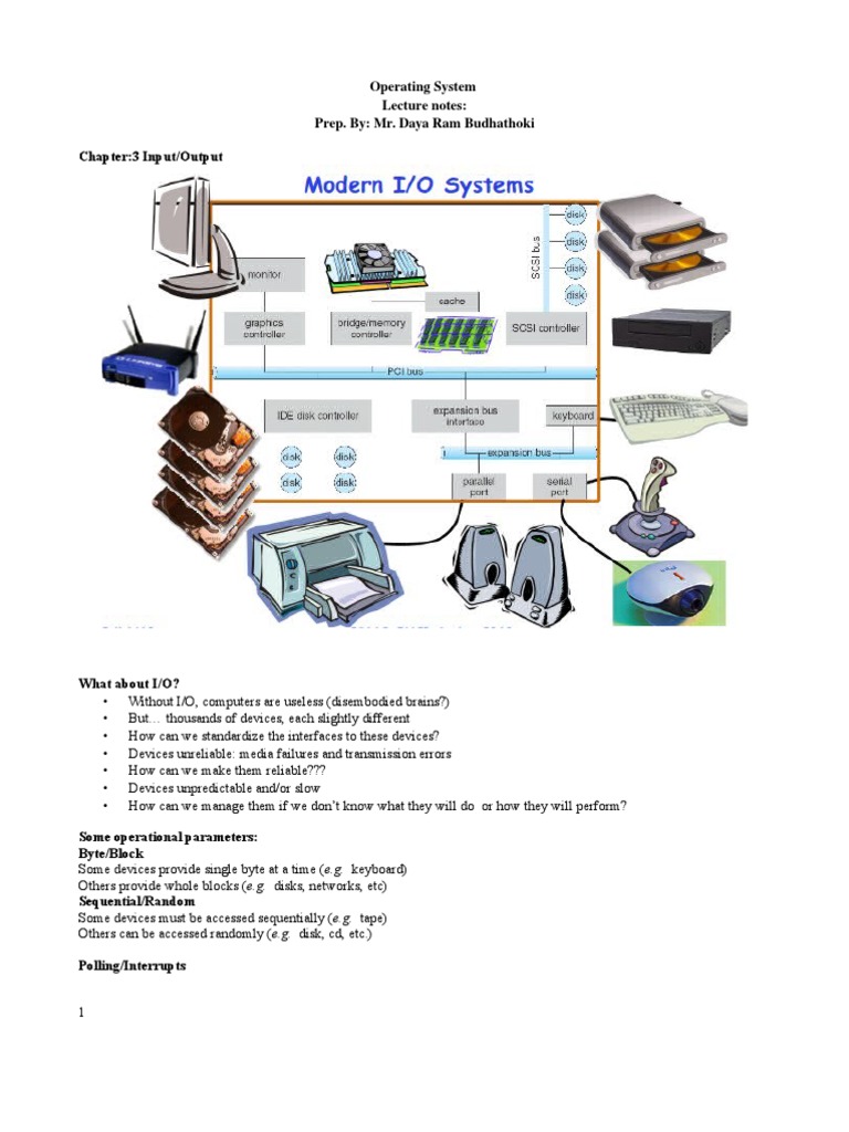Chapter 3 IO Input/Output Device Driver