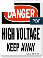 High Voltage Danger Sign S 2239