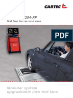 Stand Pentru Verificarea Franelor Si Suspensiei La Autoturisme Si Autoutilitare Cartec Videoline 204 RP Pliant Prezentare 1007 PDF