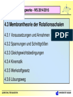 Schalen-Membrantheorie ws1415