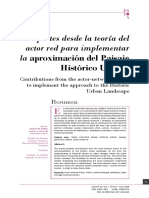 Aportes Desde La Teoría Del Actor Red para Implementar La Aproximación Del Paisaje Histórico Urbano