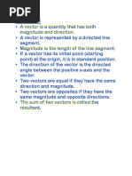 Precalculus Unit 6 Vectors Notes