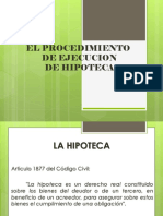 PROCESAL CIVIL III Tema 14 La Ejecucion de Hipoteca