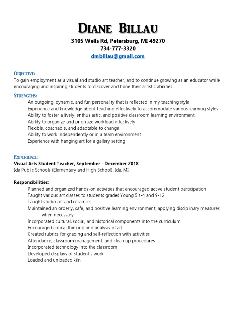 Diane Billau 3105 Wells RD, Petersburg, MI 49270 7347773320 PDF