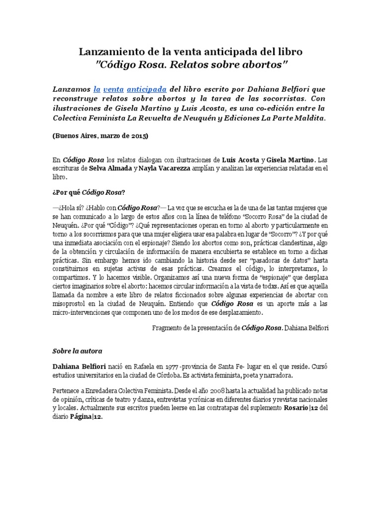 Codigo Rosa | PDF | Aborto | Salud y bienestar