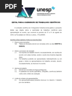 Edital Para a Submissão de Trabalhos Científicos X Integrando Vertentes