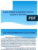 PROCESAL CIVIL III Tema 11 Los Procedimientos Ejecutivos