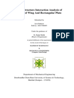 Fluid Structure Interaction Analysis of Tapered Wing and Rectangular Plate