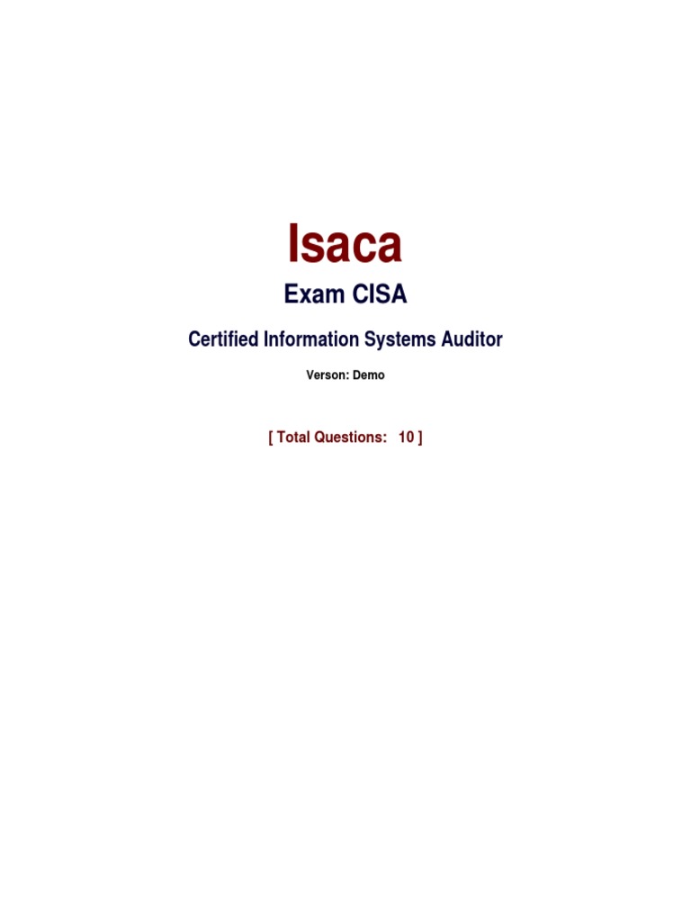 CISA Exam Practice Questions Guide | PDF | Firewall (Computing