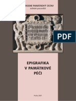 Epigrafika V Památkové Péči