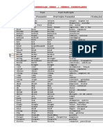 IRREGULAR VERBS Traducao Em Portugues