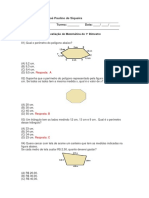 Avaliação de Matematica