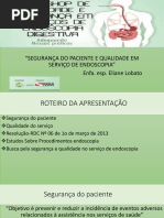 Segurança Do Paciente e Qualidade Em Serviço de Endoscopia